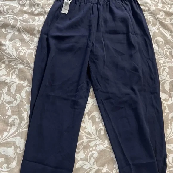 Babaton Blue Joggers Relaxed Fit Elastic Waist - Picture 1 of 2